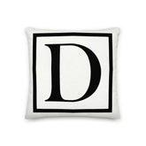 Letter D Border Monogram Decorative Throw Pillow Cushion, Pillow, $ 64.50, A Moment Of Now™